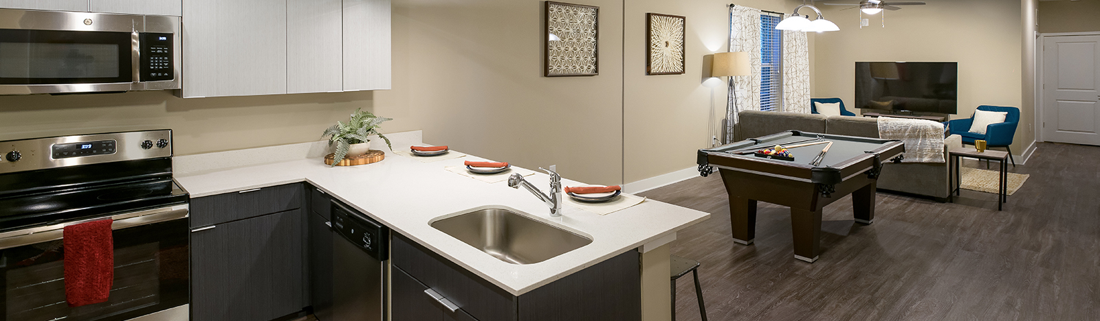 Apartment featuring an open floor plan