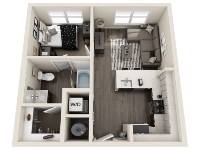 Astoria - 1 x 1 Floor plan