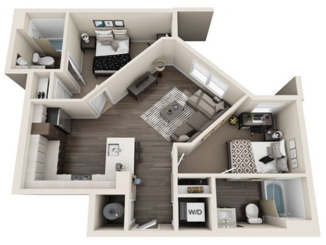 Bradford - 2 x 2 Floor plan