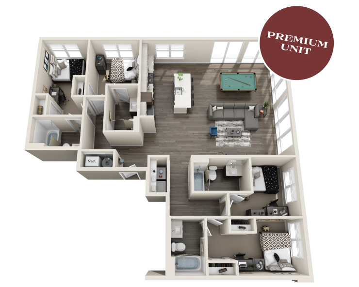 Derby - 4 x 4 Floor plan